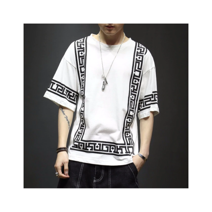 T-shirt Harajuku white & Black