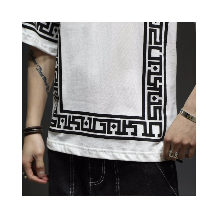T-shirt Harajuku white & Black