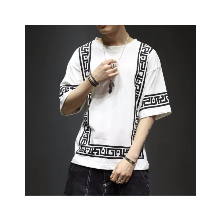T-shirt Harajuku white & Black