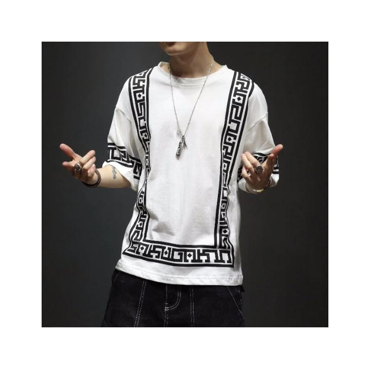 T-shirt Harajuku white & Black