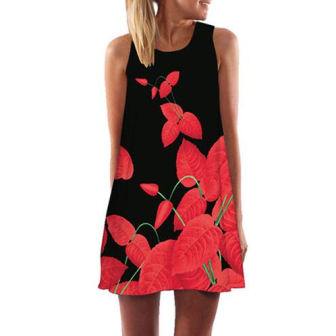 Robe pétales rouges