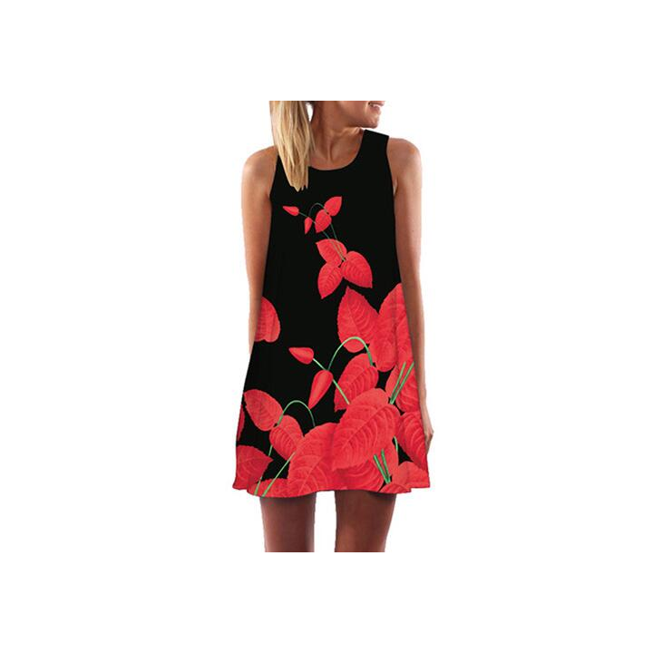 Robe pétales rouges