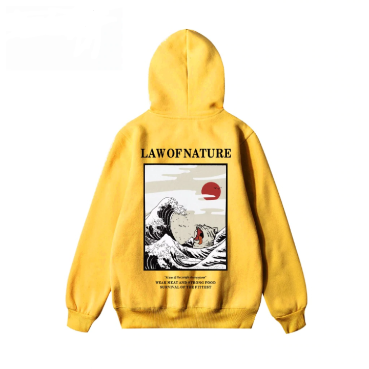 Sweat polaire imprimé vague