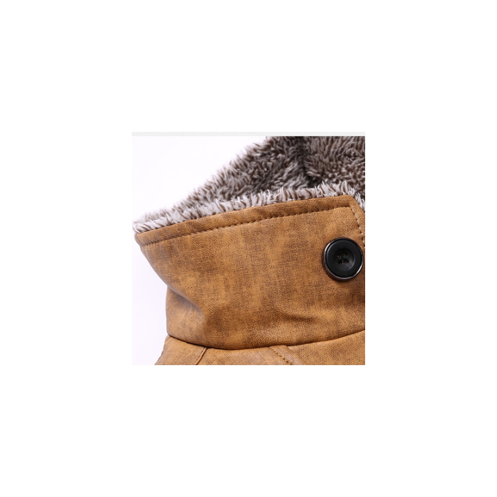 Veste en cuire pu intérieur polaire
