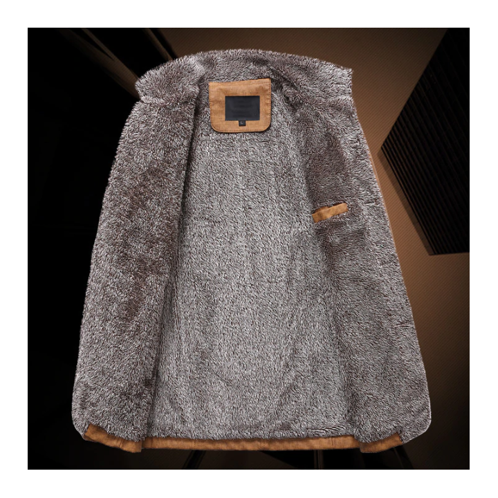 Veste en cuire pu intérieur polaire