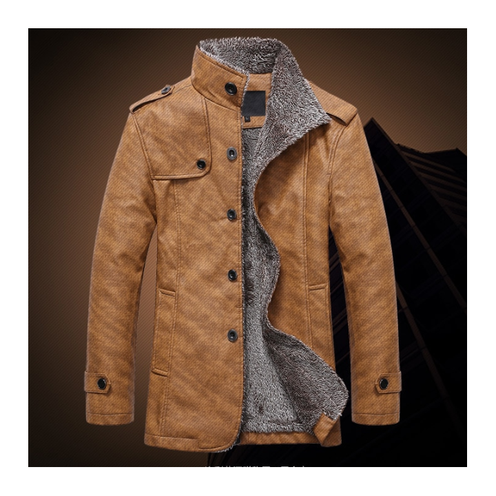 Veste en cuire pu intérieur polaire