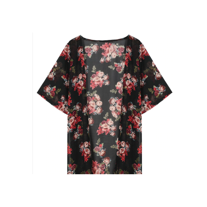 Cardigan léger à fleurs