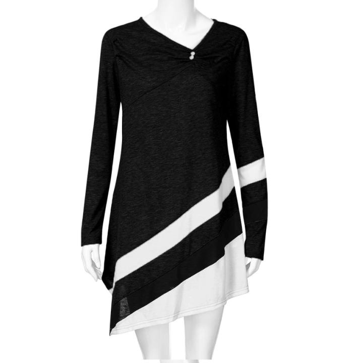 Pull boutonnée long asymétrique