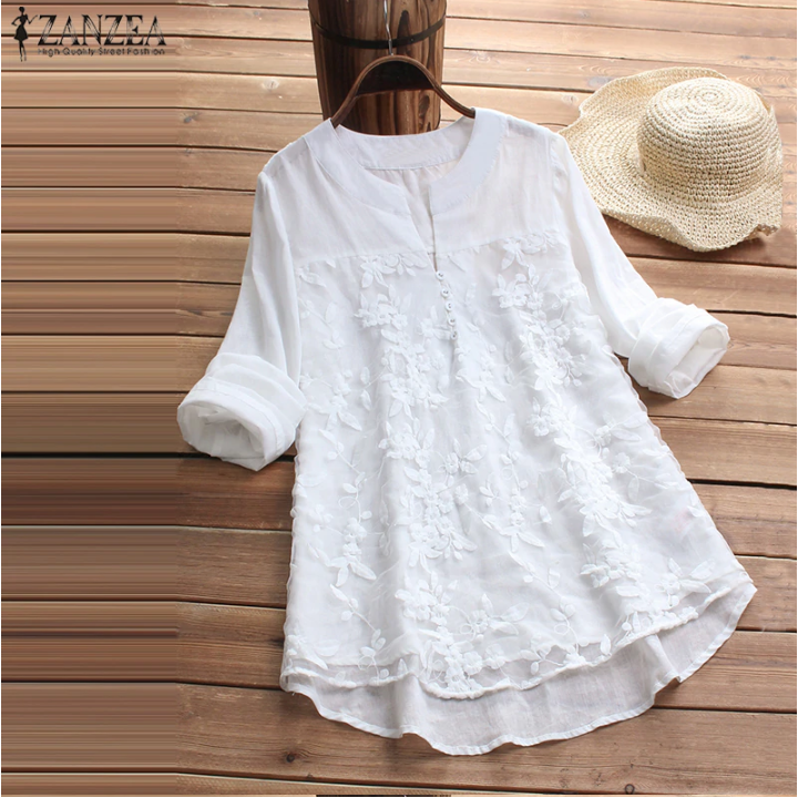 Top vintage avec broderie