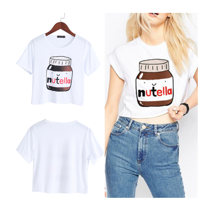 Crop top imprimé Nutella
