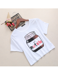 Crop top imprimé Nutella