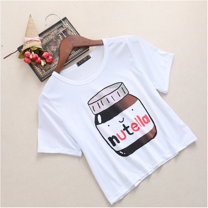 Crop top imprimé Nutella