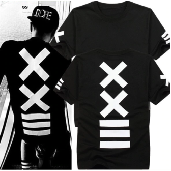 T-shirt HipHop noir symboles