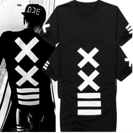 T-shirt HipHop noir symboles