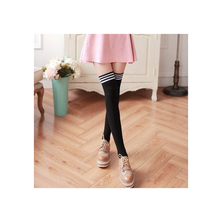 Chaussettes hautes avec bandes