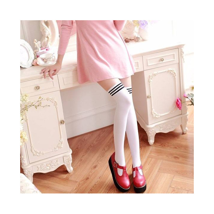 Chaussettes hautes avec bandes