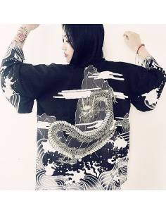 Kimono japonais été dragon