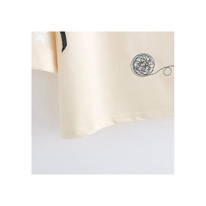 T-shirt trois lacets chat