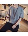 T-shirt homme avec broderie sur les manches
