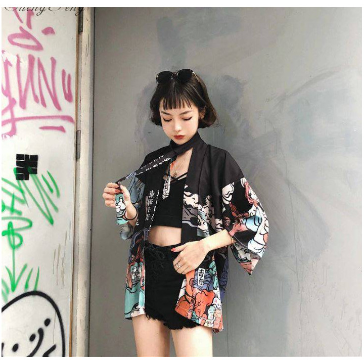 Kimono Moji noir