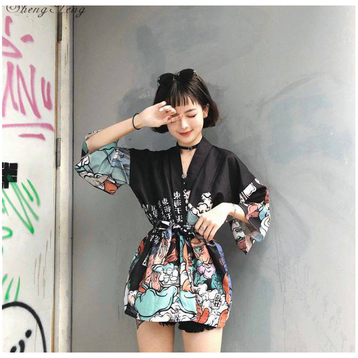 Kimono Moji noir