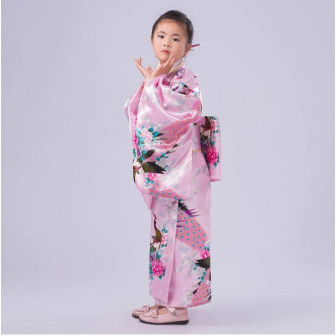 Kimono Japonais Enfant Rose