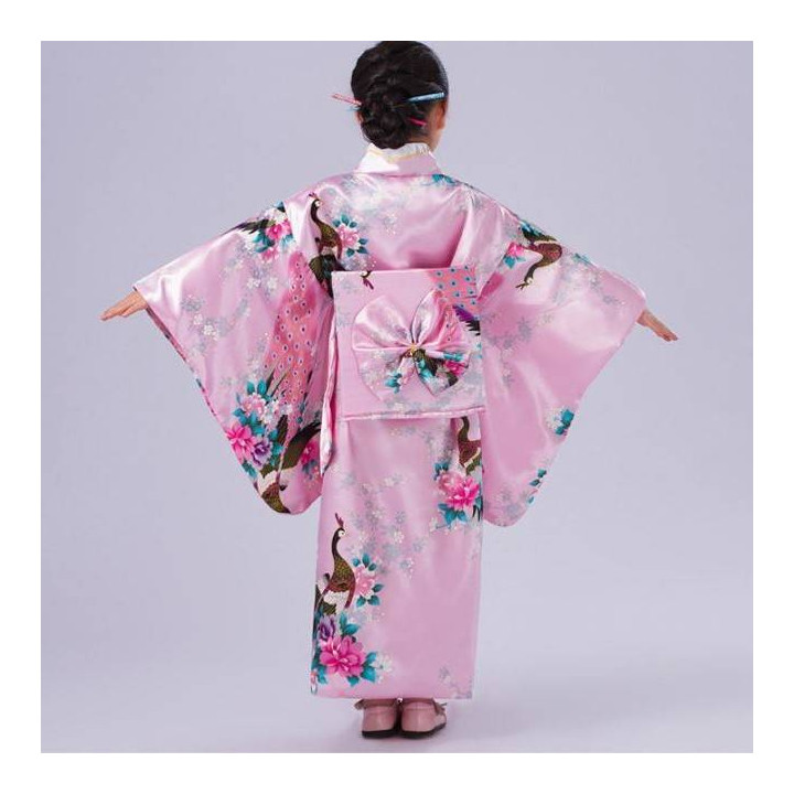 Kimono Japonais Enfant Rose