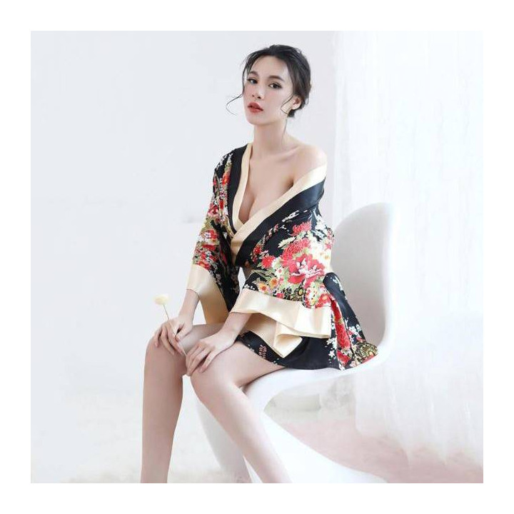Kimono de nuit imprimés floraux