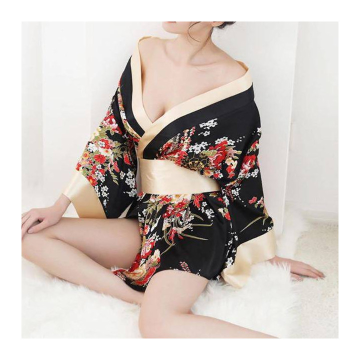 Kimono de nuit imprimés floraux