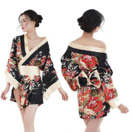 Kimono de nuit imprimés floraux