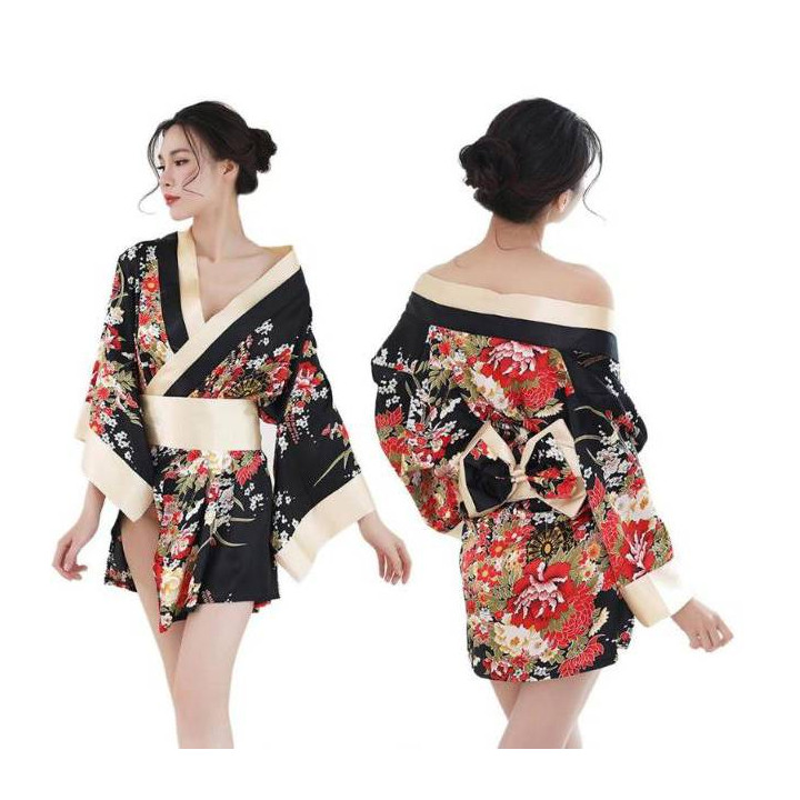 Kimono de nuit imprimés floraux