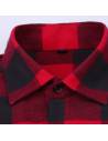 Chemise slim à carreaux rouge et noir