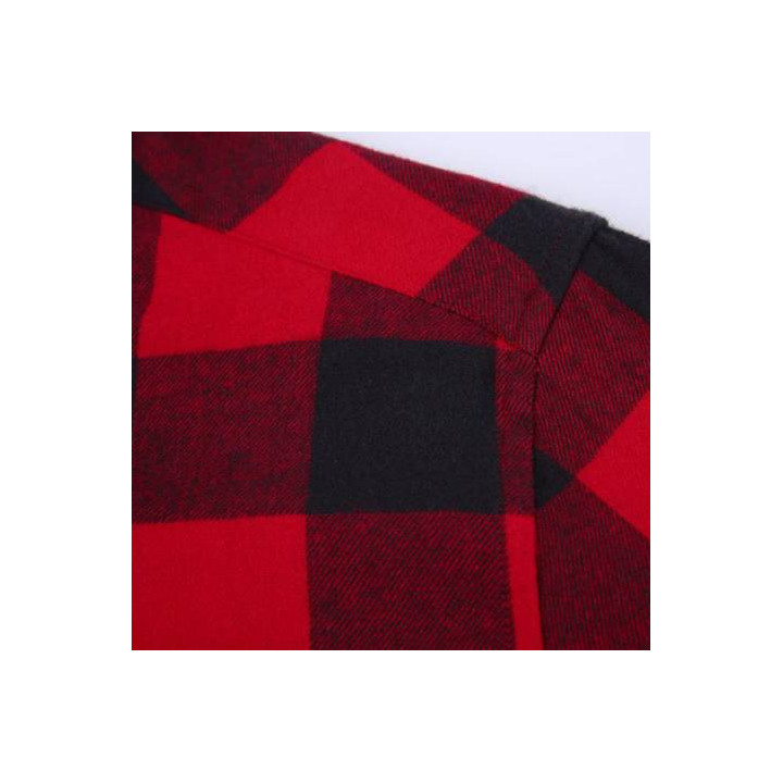Chemise slim à carreaux rouge et noir