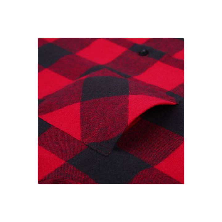 Chemise slim à carreaux rouge et noir