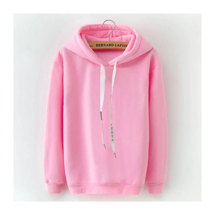 Sweat à capuche flashy rose