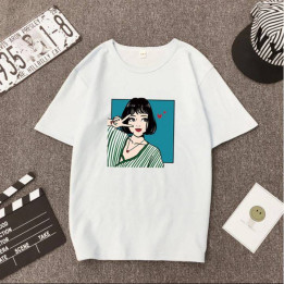 T-shirt imprimé V femme