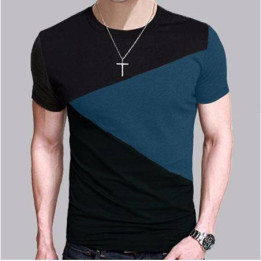 T-Shirt Aoi sankakkei