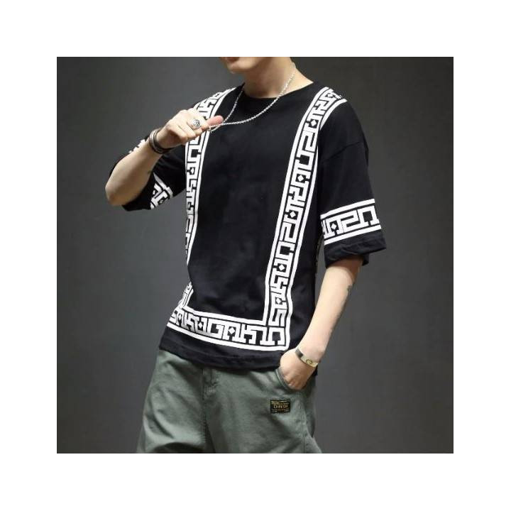 T-shirt Harajuku white & Black