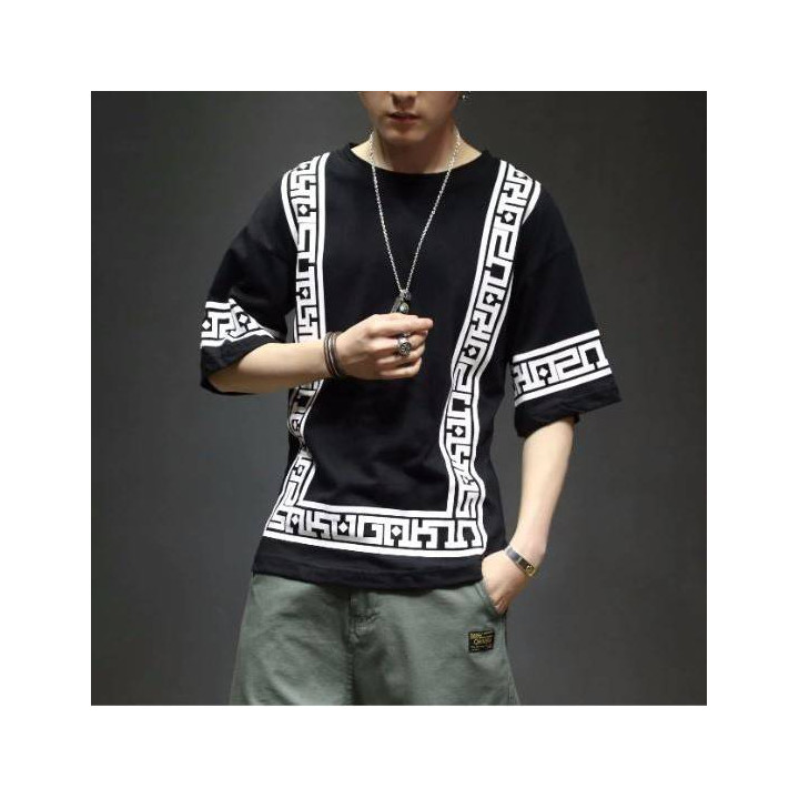 T-shirt Harajuku white & Black