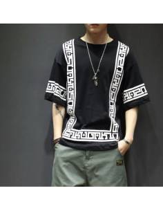 T-shirt Harajuku white & Black