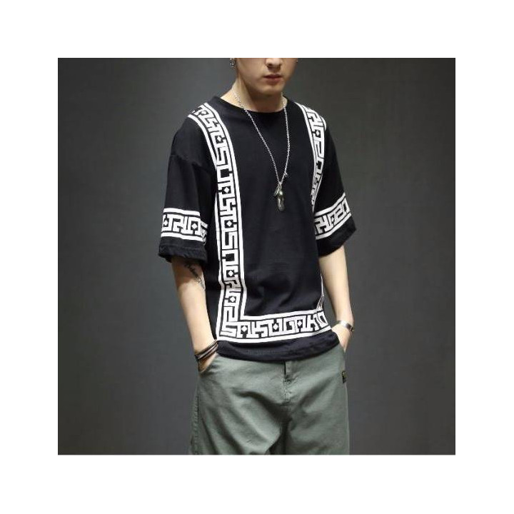 T-shirt Harajuku white & Black