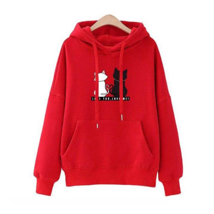 Sweat à capuche Chats Love You,Love Me!