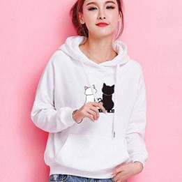 Sweat à capuche Chats Love You,Love Me!