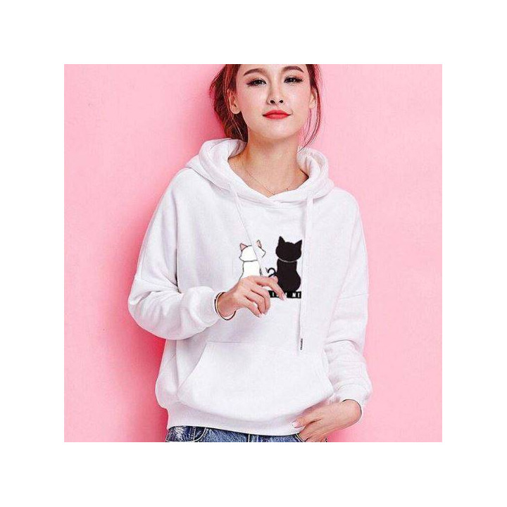 Sweat à capuche Chats Love You,Love Me!