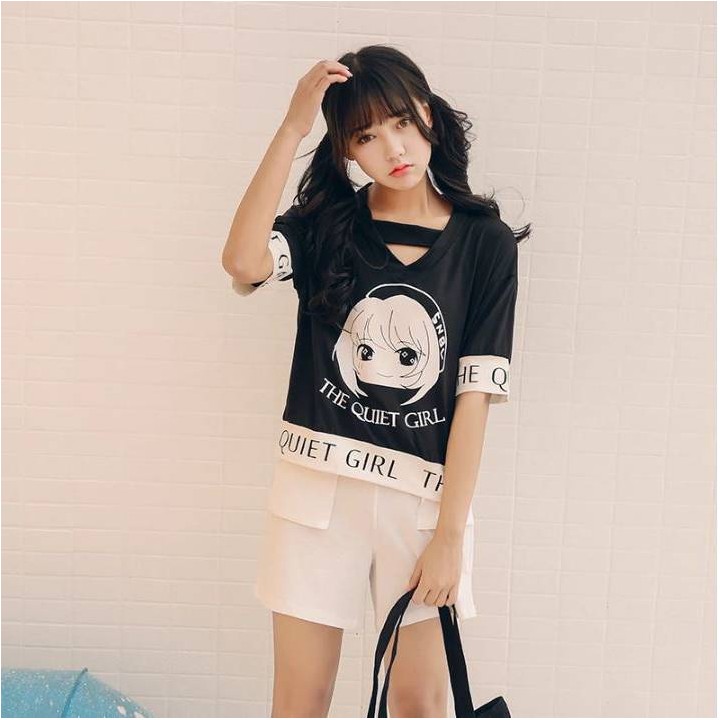 T-shirt Kawaii The Quiet Girl