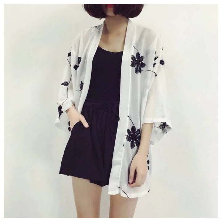 Cardigan broderie floral