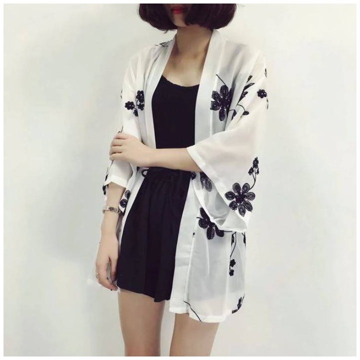 Cardigan broderie floral
