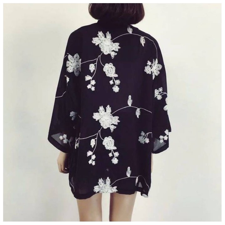 Cardigan broderie floral