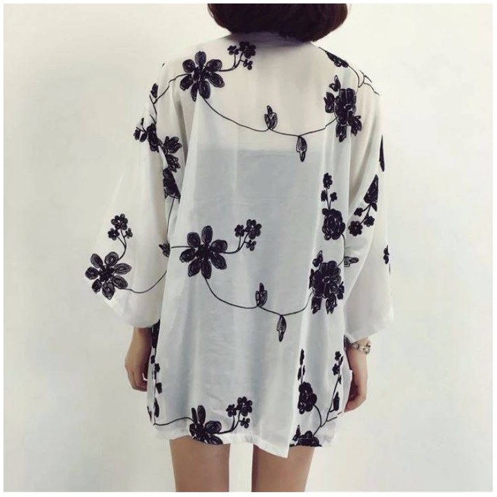 Cardigan broderie floral