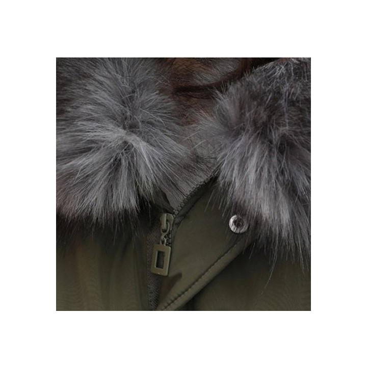 Doudoune courte capuche fourrure